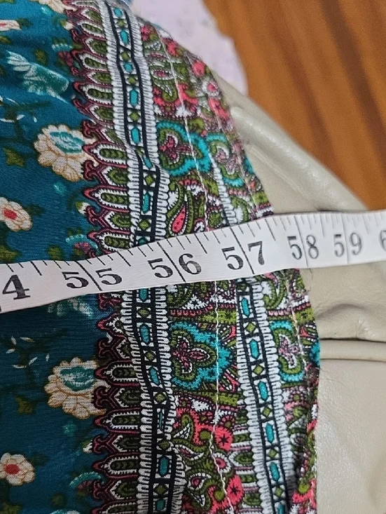 R. Vivimos Womens Dress Buttons Front Slit Teal Floral Tab Sleeves Sz M 8/10 EUC - Picture 13 of 13